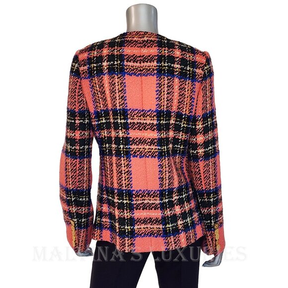 GUCCI JACKET WOOL TARTAN CHECK BOUCLE BLAZER - Picture 10 of 16
